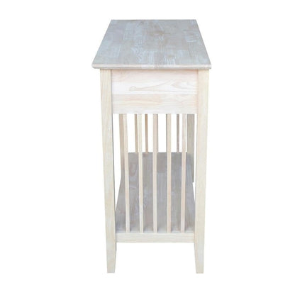 International Concepts Unfinished Wood Mission Styled Console