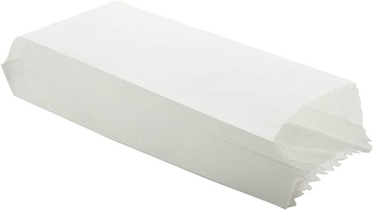Butter Paper Covers Glassine Paper Pouches, 100 PCs Gussetted White Food Grade Storage Bags, Oil & Grease Resistant