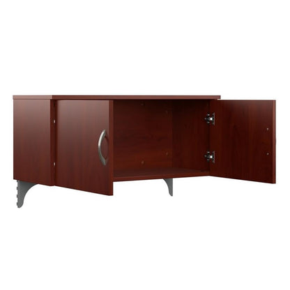 Pemberly Row Mobile File Cabinet, Hansen Cherry Finish, Engineered Wood, 3 Drawer Locking Design with Wheels, Fits Under Desk, Office Storage for Letter, Legal, and A4 Documents