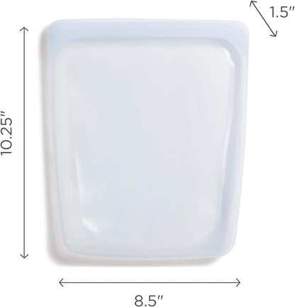 Stasher Silicone Reusable Storage Bag, Half Gallon Bag, Reusable Freezer Bags, Microwave, Dishwasher, Oven Safe, Sous Vide, Premium Lunch Container, Eco Friendly, Food Storage Bags, 64 oz, Aqua