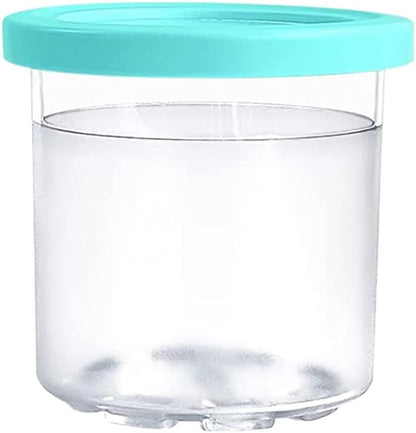 Skiennix 4 Pack Replacement Ice Cream Pints with Lids - Compatible with Ninja Creami NC301, NC300, NC299AMZ | Colorful Set (Pink/Yellow/Blue/Green)