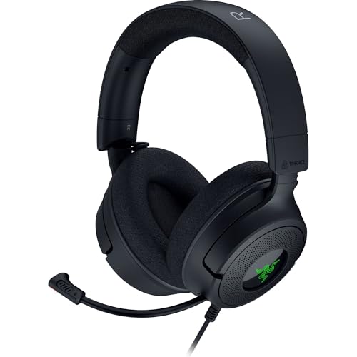 Razer Kraken V4 X Wired Gaming Headset: 40 mm Drivers - Cardioid Mic - Memory Foam Cushions - Chroma RGB Lighting - Type C & Type A Cable - for PC, Mac, PS5, Nintendo Switch 2, Steam Deck, Smartphone