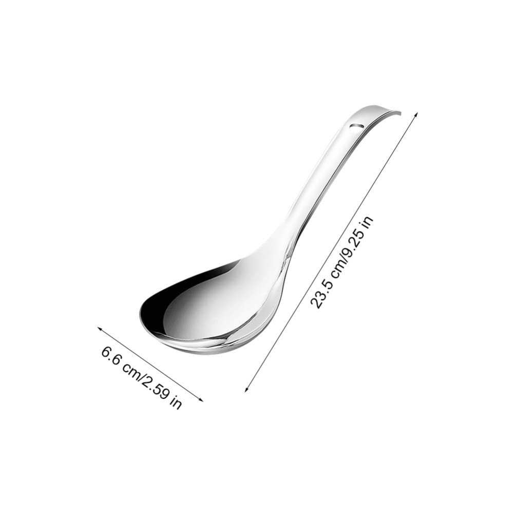Cabilock Stainless Steel Rice Spoon 9.25 Inch Rice Ladle Paddle for Serving Fluffy Kitchen Utensil for Everyday Cooking
