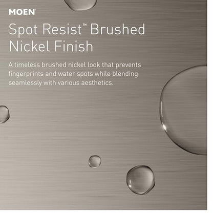 Moen Engage Spot Resist Brushed Nickel Six-Function 5.5-Inch Removable Handheld Showerhead with Magnetic Docking System, 26112SRN