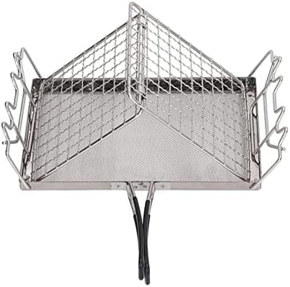 Camping Toaster - 22x15x3 cm, Stovetop Toaster, Wearable Stainless Steel for Hiking, Stable Structure