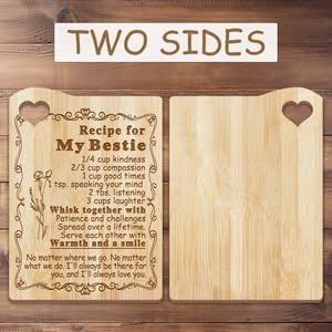 Cocomong Engraved Bamboo Cutting Board with Utensil, Best Gifts for Friends, Mothers Day