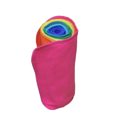 Gina's Soft Cloth Shop Washable Flannel Napkins 8x8, Rainbow 10 Pack, Proudly Made in the USA!