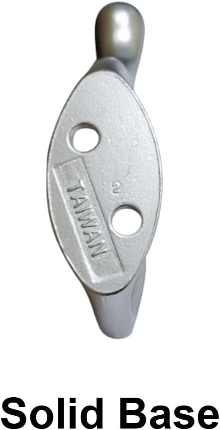 QCAA Premium Quality Heavy Duty Coat and Hat Hook Hanger 3-3/8" Zinc Die Cast Satin Nickel 10 Pack