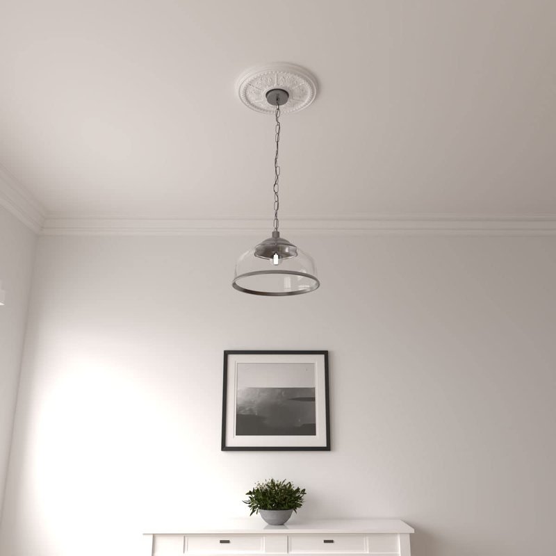 13 7/8"OD x 3 3/4"ID x 1 1/4"P Tirana Ceiling Medallion (Fits Canopies up to 4 3/4")