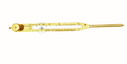 Sana Nautical Artist Proportional Scale Divider Drawing Tool Professional 12” Long Solid Brass with Heavy Duty Steel Point with with Leather case, Golden, M