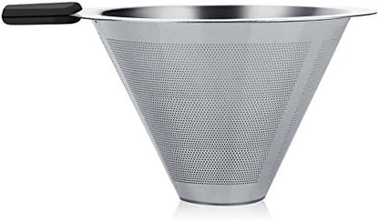 Yosoo 400ml Manual Hand Drip Coffee Maker Pot with Stainless Steel Filter