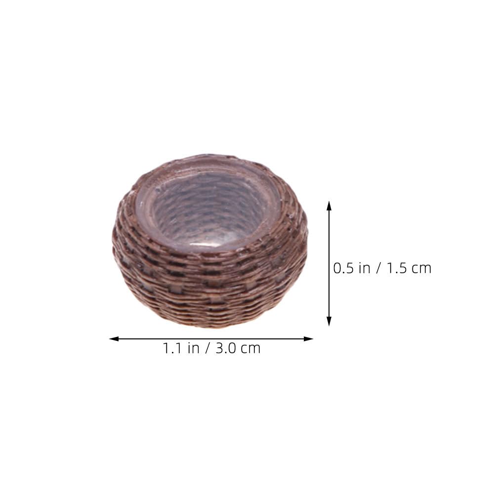 DOITOOL Miniature Table and Chairs Set: 1:12 Scale Miniature Dollhouse Accessories Mini Rattan Table and Chairs Dollhouse Furniture for Fairy Garden Micro Landscape Decoration