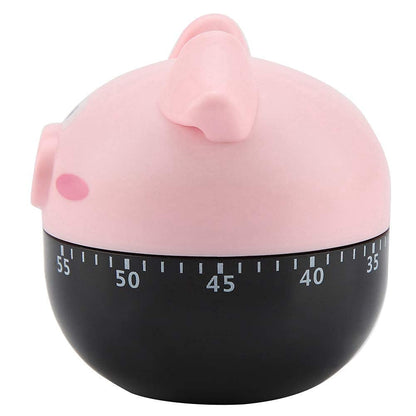 Cute Cartoon Pig Kitchen Timer,Mechanical Timers Counters,for Cooking Timing Tool Alarm Clock,Portable Alarm Clock Kitchen Cooking Tool()