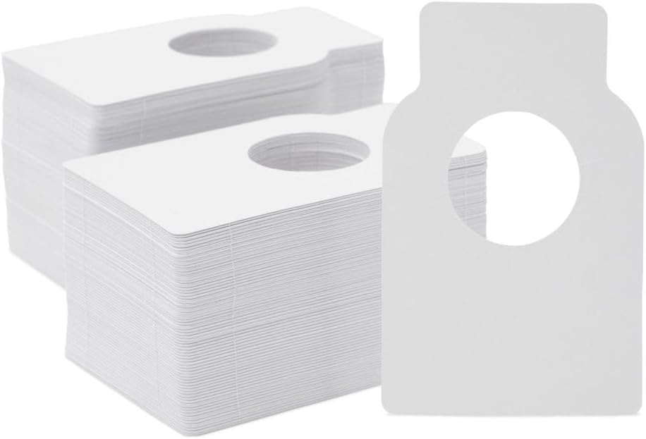 Juvale 300-Pack Wine Bottle Labels & Tags, 2.2 x 3.5 in White Uncoated Paper, Customizable Hanger Tags