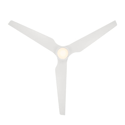WAC F-056L-MW Stella 60" Outdoor Ceiling Fan with Lights and Remote Control, Matte White