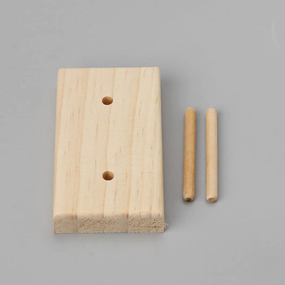 2 Pcs Wooden Thread Holder Embroidery Thread Rack Sewing Wire 2 Spool Stand for Embroidery Quilting