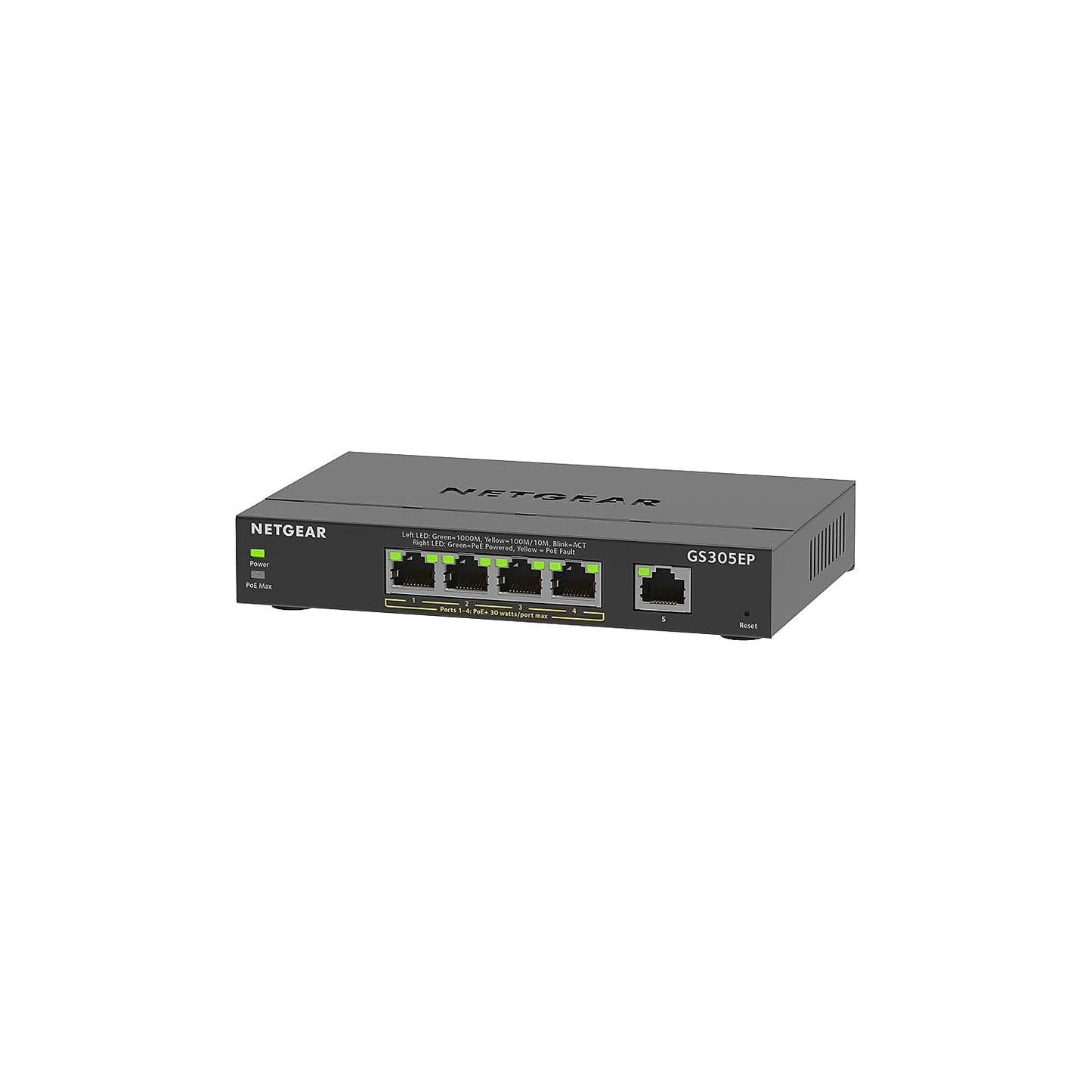 NETGEAR 8 Port PoE Gigabit Ethernet Easy Smart Managed Essentials Switch (GS308EPP) - with 8 x PoE+ @ 123W, Desktop or Wall Mount