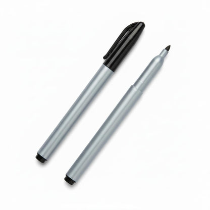 Cadie Permanent Freezer Marker Set of 2 – Waterproof Fast-Drying Black Ink Pens with Chisel Tip for Food Labeling, Fridge & Freezer Storage, Kitchen & Lab Use & General Organization.