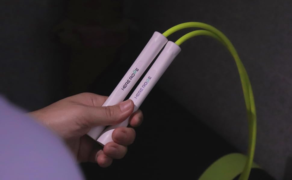 Hererope 6MM PVC Jump Rope for Men & Women Fitness, Speed, Tricks, Cardio Training, Boxing Jump Rope with Unbreakable Handles and Non-Kinking Skipping Rope, Adjustable Jumprope for Indoor Outdoor