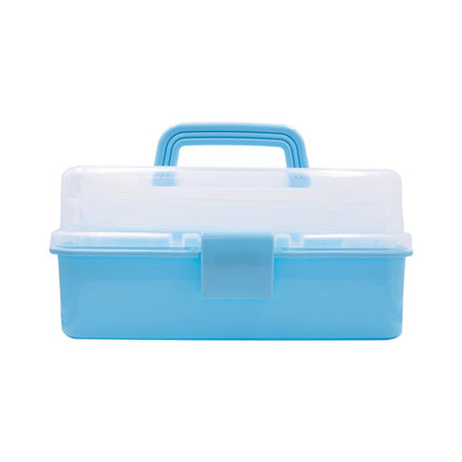 ANGELS CRAFT Clear Plastic Container 3 Layers Organizer Box - Ideal for Beads, Art Supplies, DIY Crafts, Jewelry and Small Items - 11 x 6.7 x 5”
