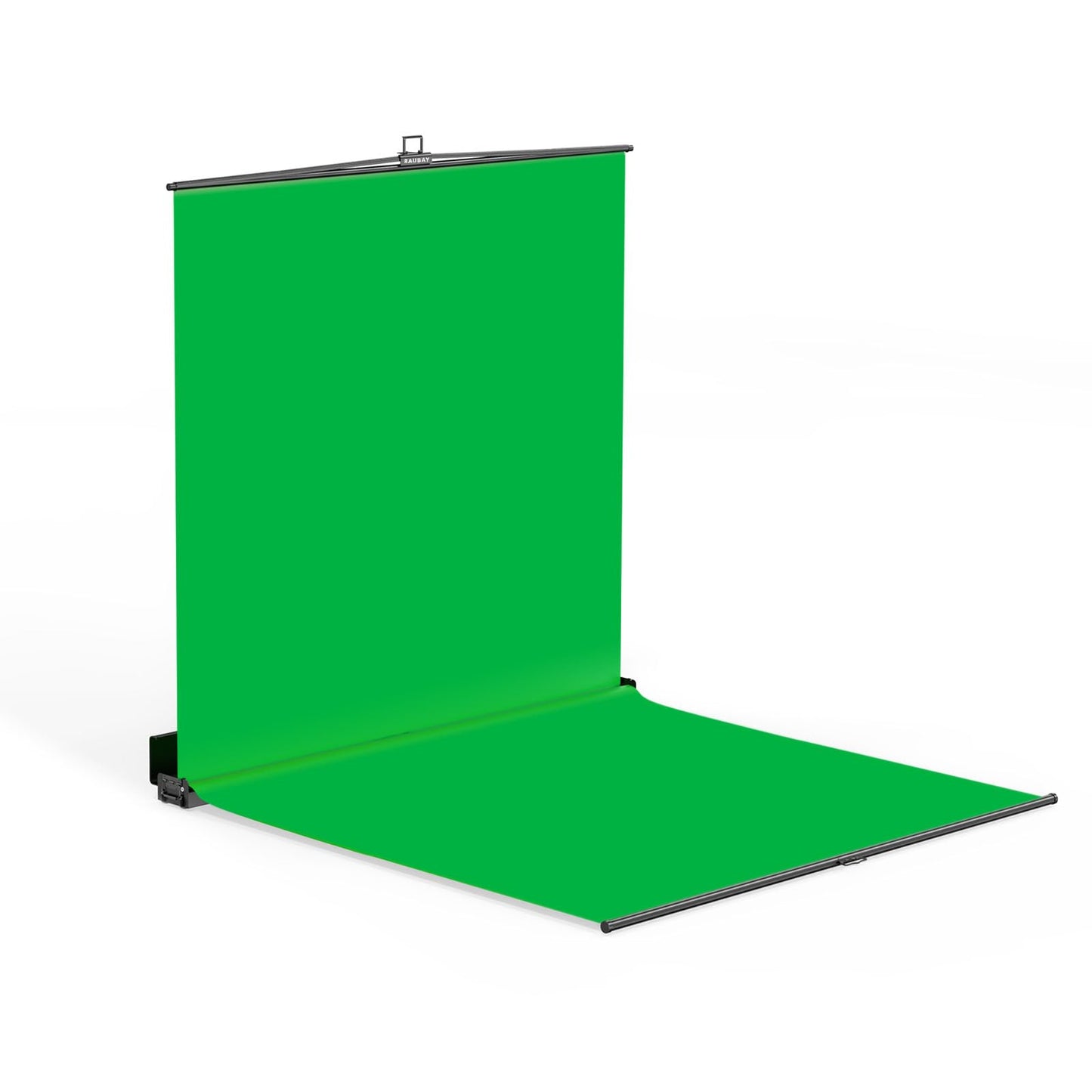 RAUBAY Collapsible Green Screen - FloorFlex Backdrop with Floor Extension 7x7x7 ft - Portable Retractable Chroma Key Background with Stand for Video Conference, Streaming, Photo Studio CGS2100 - FX