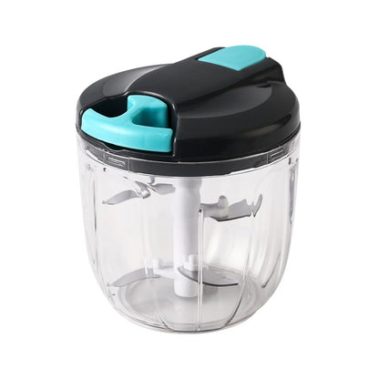 Manual Vegetable Choppers Food Processor, Portable Hand Pull String Garlic Mincer Onion Chopper, Large Capacity for Nuts, Veggies, Ginger, Herbs, etc., 900ml, Food Chopper Kitchen Cooking Tool
