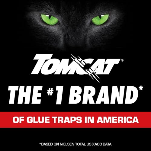 Tomcat Glue Traps Mouse Size with Eugenol for Enhanced Stickiness for Mice, Cockroaches, and Spiders, 6 Traps