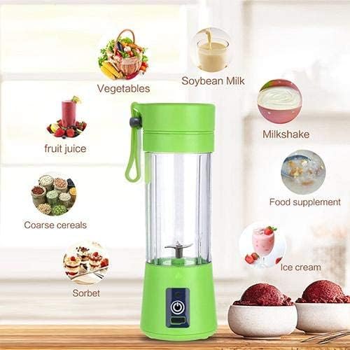 Portable Blender, Mini Fruit Mixer Rechargeable with USB for Smoothie, Green