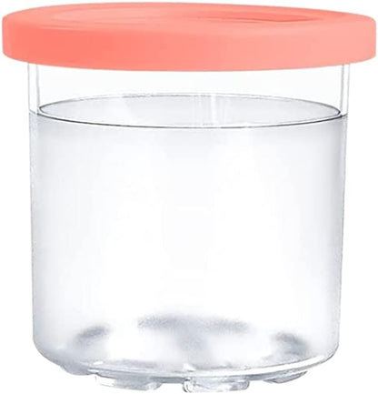 Skiennix 4 Pack Replacement Ice Cream Pints with Lids - Compatible with Ninja Creami NC301, NC300, NC299AMZ | Colorful Set (Pink/Yellow/Blue/Green)