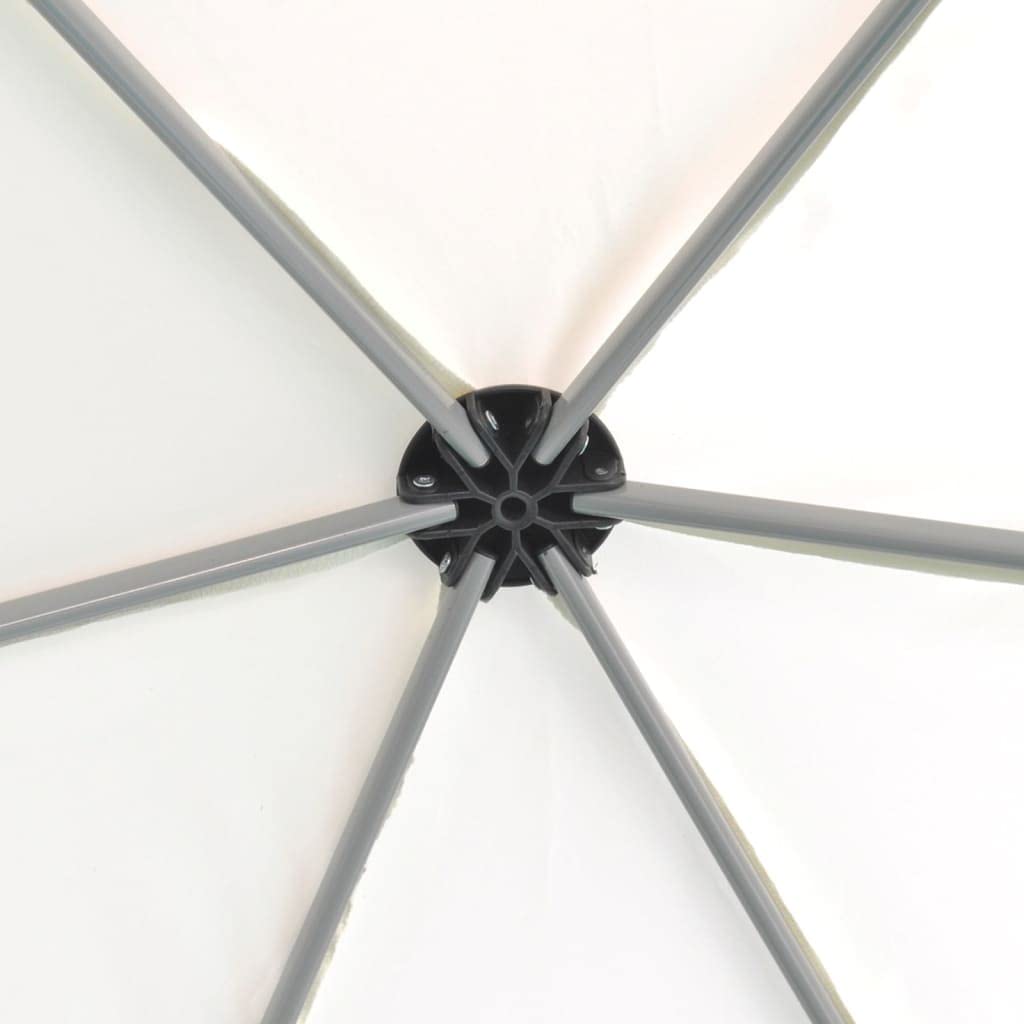 Hexagonal Gazebo Cream White, 11.8x11.8x9.2 ft Outdoor Canopy Tent with Mesh Sidewalls, Portable Pop Up Patio Shelter for Parties, Weddings, Backyard Events Outdoor Structures