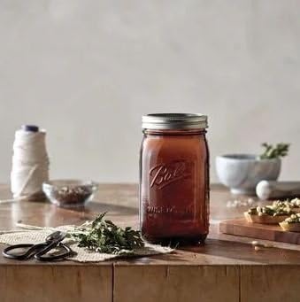 Ball Wide Mouth Canning Jars, Quart, Amber, 4 Count, 1440069046