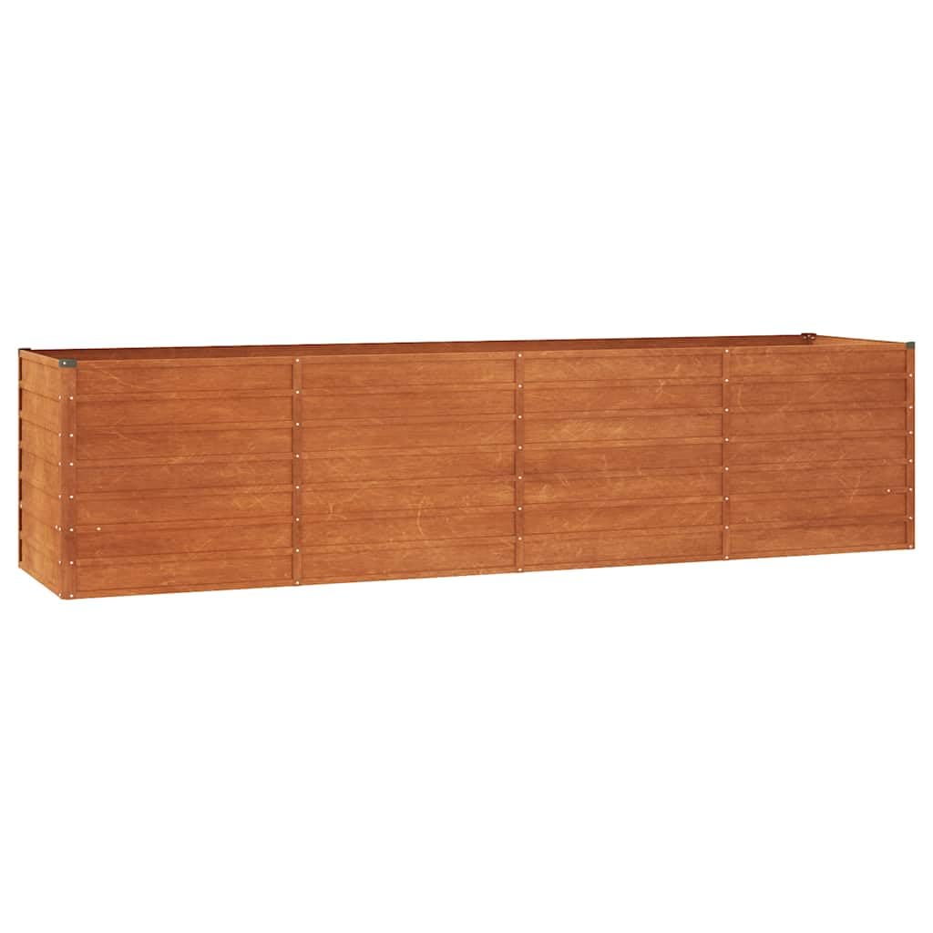 Mhdvray Corten Steel Large Raised Garden Bed 126x31.5x30.3 in Rusty Rectangular Planter Box for Vegetables Herbs Flowers Outdoor Patio Terrace