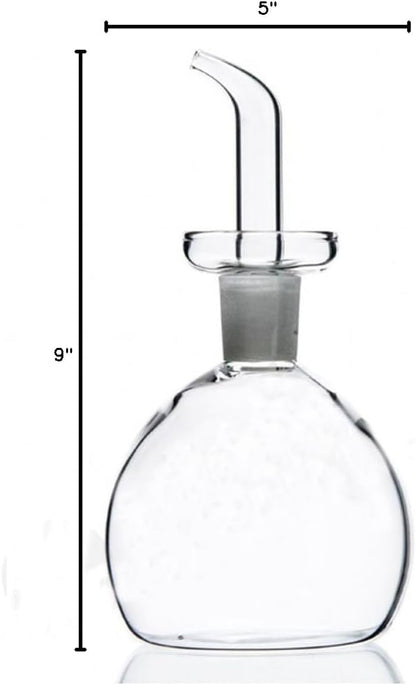 28 oz ELETON Cylindrical Olive Oil Dispenser Bottle Glass with No Drip Spout -Olive Oil & Vinegar Dispenser Glass Cruet