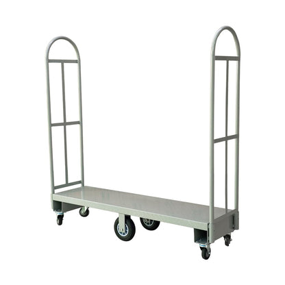 Yeeoy Narrow Aisle U-Boat Platform Truck Dolly, 60"x16" Heavy Duty U- Boat Cart with Thick Steel Deck, 2000LBS Capacity Utility Flatbed Cart with 6 Casters