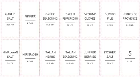 Talented Kitchen 140 Pack of Minimalist Spice Jar Labels, Preprinted Water Resistant Stickers (Gold Text)
