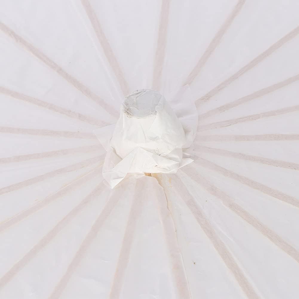 White Papier Umbrella Parasol, Handmade Classical Craft Umbrella, DIY Free to Draw