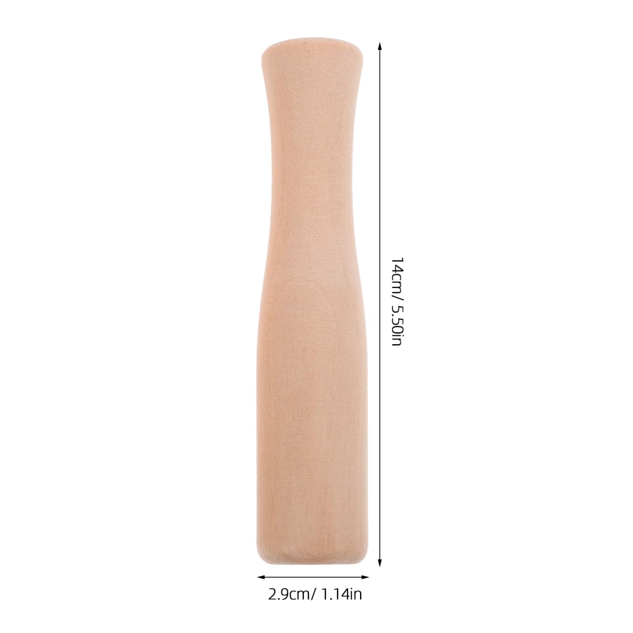 STOBAZA Beech Wood Food Grinding Rod 5.51 Inch Kitchen Pestle Tool for Garlic Ginger Spices Crushing and Potato Mashing