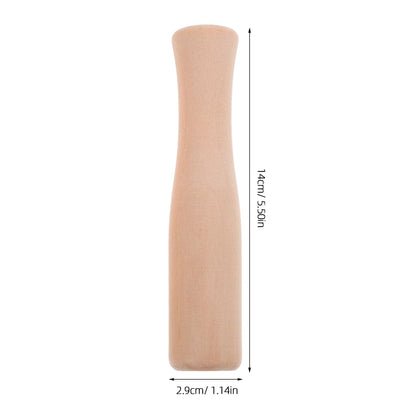 STOBAZA Beech Wood Food Grinding Rod 5.51 Inch Kitchen Pestle Tool for Garlic Ginger Spices Crushing and Potato Mashing