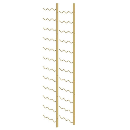 vidaXL Wall Mounted Wine Rack for 36 Bottles - Gold Iron - Easy Assembly and Durable - Trendy Wine Storage Solution for Modern Homes