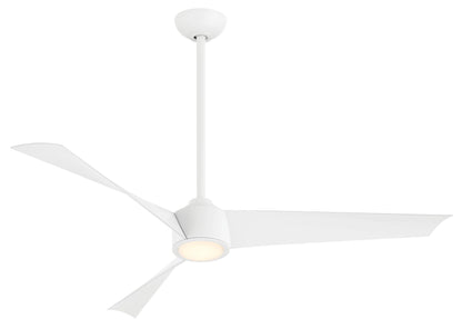 MINKA-AIRE F774L-WHF Pike 56" 3-Blade LED Ceiling Fan - Flat White Finish Blades with Etched Lens