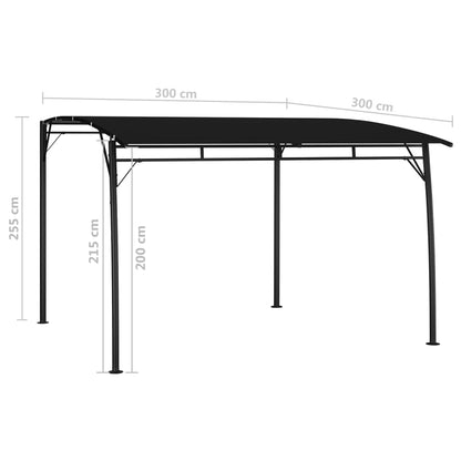 Anthracite Outdoor Gazebo Canopy, 10x10ft Powder-Coated Steel Frame, UV-Protected Polyester Fabric for Patio, Garden, Backyard Parties Outdoor Structures