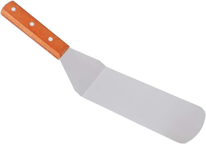 High-grade Stainless Steel Wooden Handle Frying Shovel Kitchen Dish Pizza Paddle Baking Cake, Cheese, Grill Food - 3