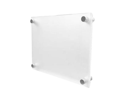 Missartist 6 x 8 Wall Mount Acrylic Picture Frame Double Panel Floating Frameless Acrylic Photo Frame Certificate Document Frame Display with Metal Standoffs (6 x 8)