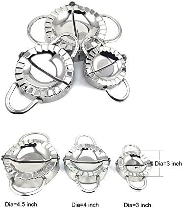 New Stainless Steel Ravioli Mould, Dumpling Maker, Pierogie Pie Crimper, 4 Inch Kitchen Gadget