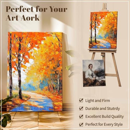 18x28 1.25" DIY Canvas Stretcher Bars, Gallery Depth White Pine Wood Frame Kit, Self-Adhesive & Tool-Free Assembly