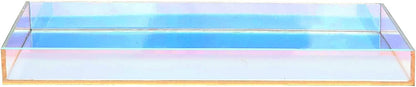 Acrylic Bathroom Tray for Countertop - Handmade Vanity Tray for Perfume, Jewelry, Makeup, Soap Dispenser, and Plants