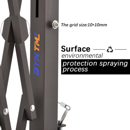 GYMTIME Metal Expandable Barricade, Portable Safety Barrier with Casters, Flexible Mobile Folding Security Gate, Adjustable Traffic Fence for Home, School, Warehouse, 5.2 Feet, 34 inch High