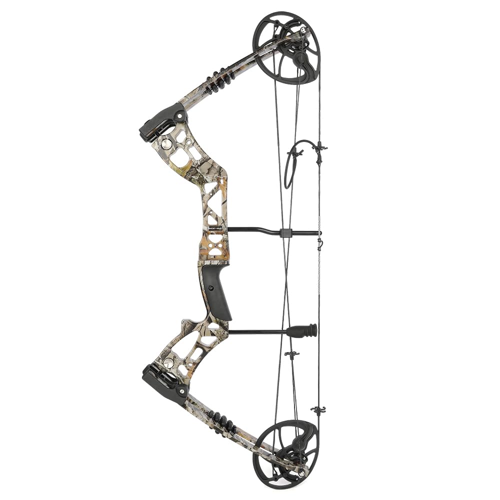 surwolf Archery Hunting Compound Bow Kit RTH 30-70 LBS Draw Length 23.5"-31", IBO 325FPS, Target Shooting Bow with Accessories for Bowfishing Archery Hunting (Camo Kit PRO)