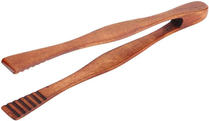 Fdit Wooden Barbecue Tongs, BBQ Clip Buffet Food Tongs, Kitchen Clamp Serving Tool