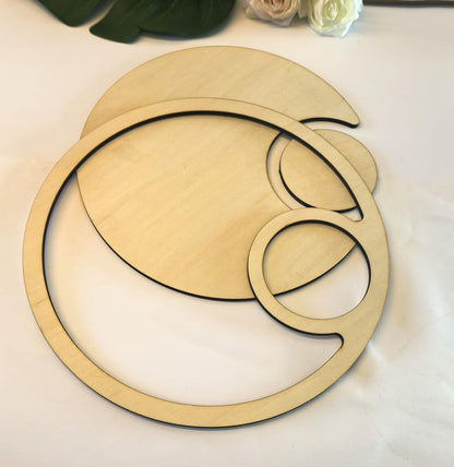 Nested Circles 12” Wooden Serving Tray Router Template,DIY Kit for Crafting Elegant Valet Trays with Precision Design,Inlay&Woodworking Templates